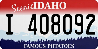 ID license plate I408092