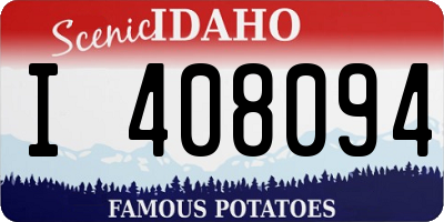 ID license plate I408094