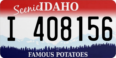 ID license plate I408156