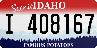 ID license plate I408167