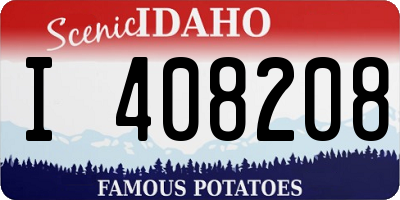 ID license plate I408208