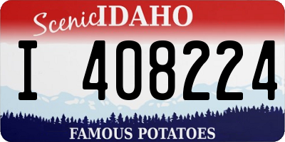 ID license plate I408224