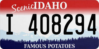 ID license plate I408294