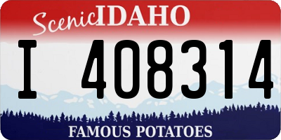 ID license plate I408314