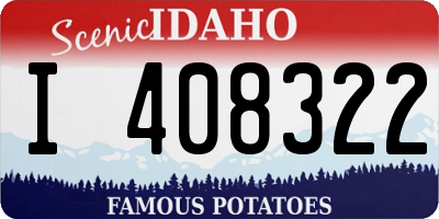 ID license plate I408322