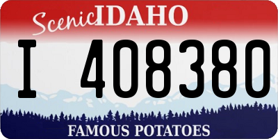 ID license plate I408380