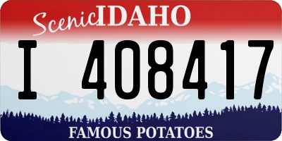 ID license plate I408417