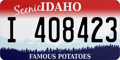 ID license plate I408423