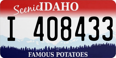 ID license plate I408433