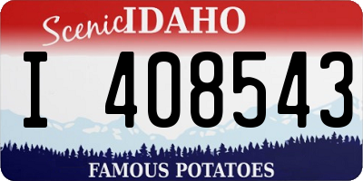 ID license plate I408543