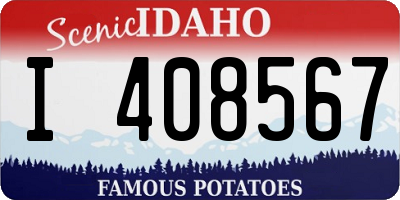 ID license plate I408567