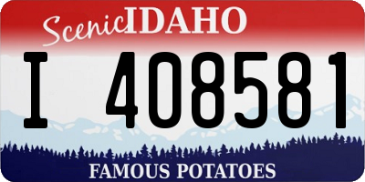 ID license plate I408581