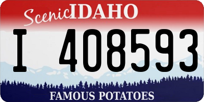 ID license plate I408593