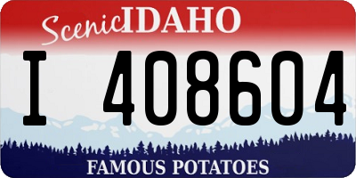 ID license plate I408604