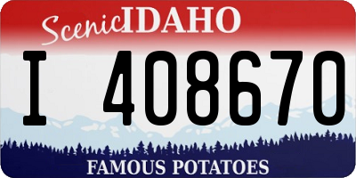 ID license plate I408670