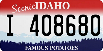 ID license plate I408680