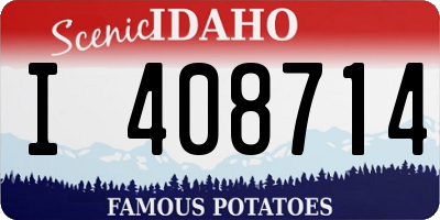 ID license plate I408714
