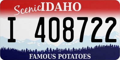 ID license plate I408722