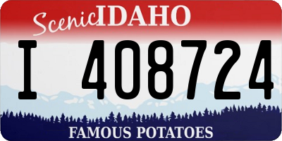 ID license plate I408724