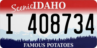 ID license plate I408734