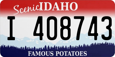 ID license plate I408743