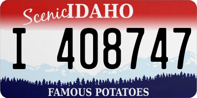 ID license plate I408747