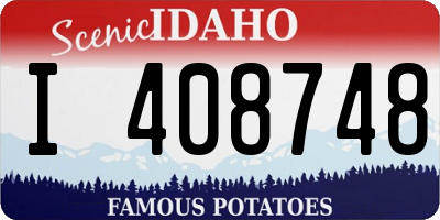 ID license plate I408748