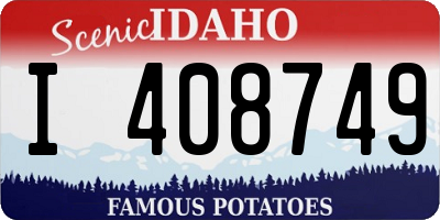 ID license plate I408749