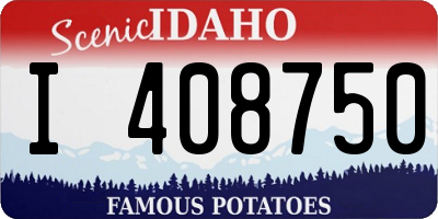 ID license plate I408750