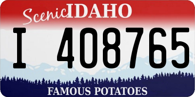 ID license plate I408765