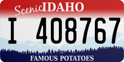 ID license plate I408767