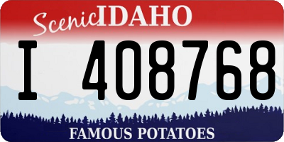 ID license plate I408768
