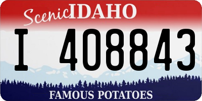 ID license plate I408843