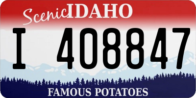 ID license plate I408847