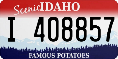 ID license plate I408857