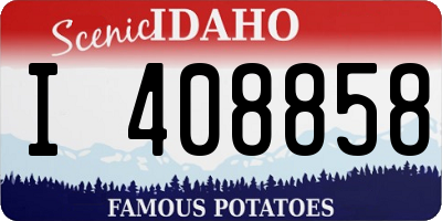 ID license plate I408858