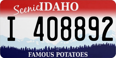 ID license plate I408892