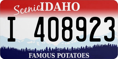 ID license plate I408923