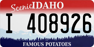 ID license plate I408926