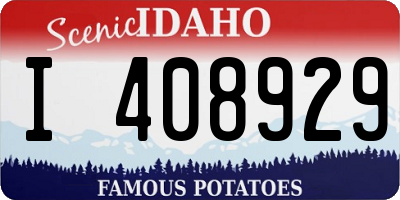 ID license plate I408929