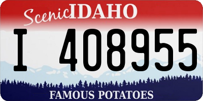 ID license plate I408955