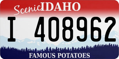 ID license plate I408962