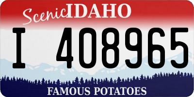 ID license plate I408965