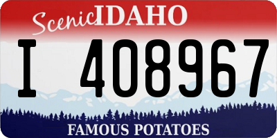 ID license plate I408967