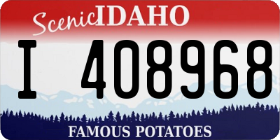 ID license plate I408968