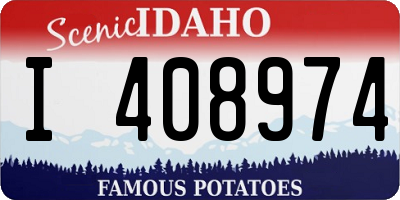 ID license plate I408974