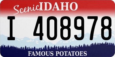 ID license plate I408978