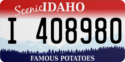 ID license plate I408980