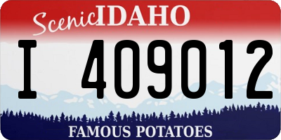 ID license plate I409012