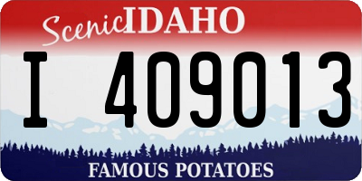 ID license plate I409013